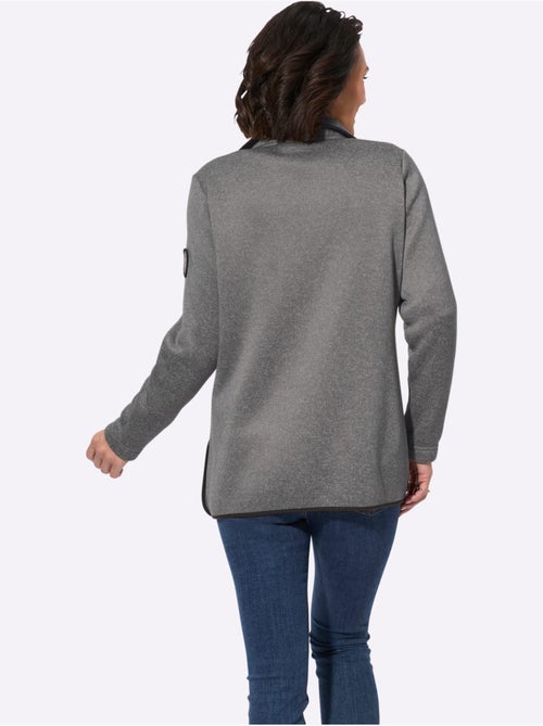 Veste polaire chaude à col montant avec boutons et poches - Taille standard - Witt - Kiabi