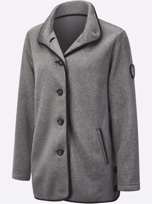 Veste polaire chaude à col montant avec boutons et poches - Taille standard - Witt - Kiabi