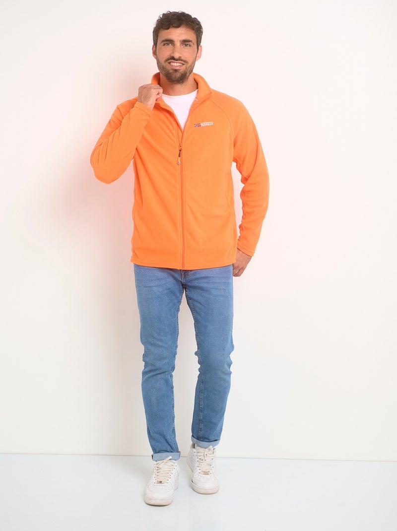 Veste polaire chaude avec col montant - AFIBEL Orange - Kiabi