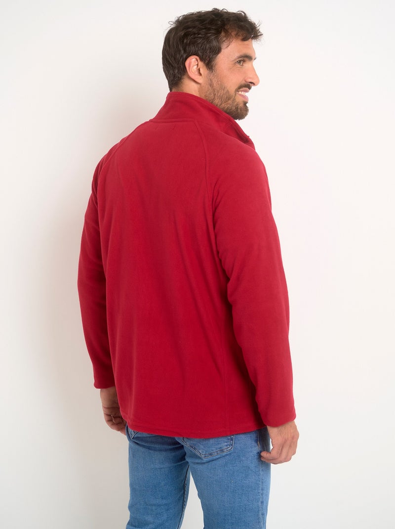 Veste polaire chaude avec col montant Rouge - Kiabi