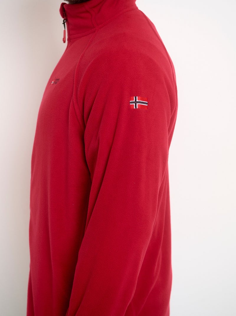 Veste polaire chaude avec col montant Rouge - Kiabi