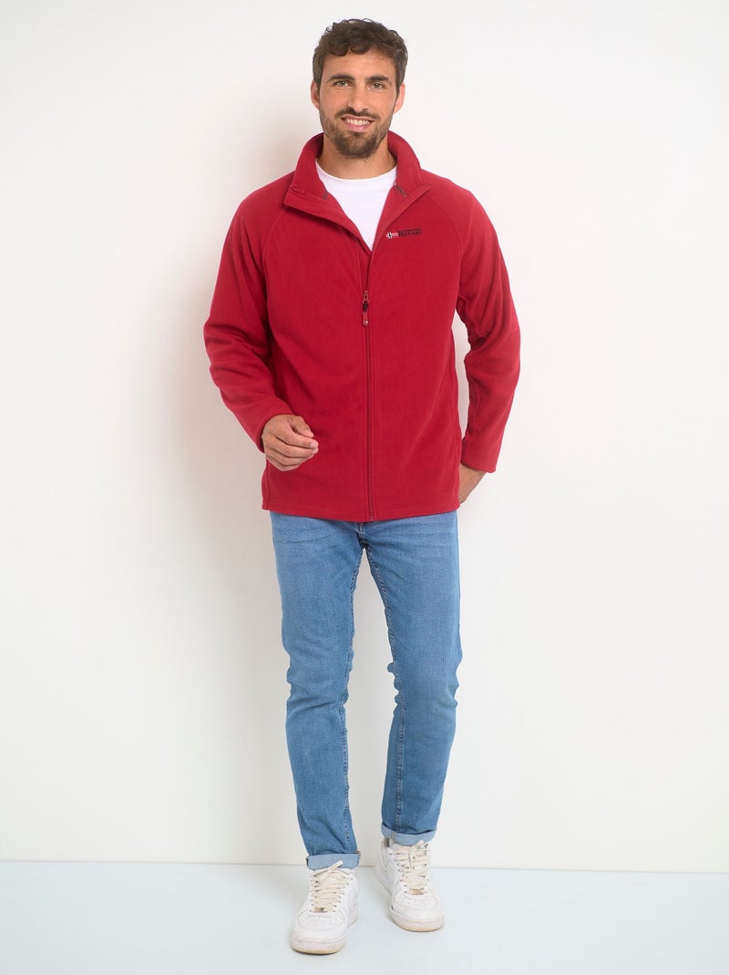 Veste polaire chaude avec col montant Rouge - Kiabi