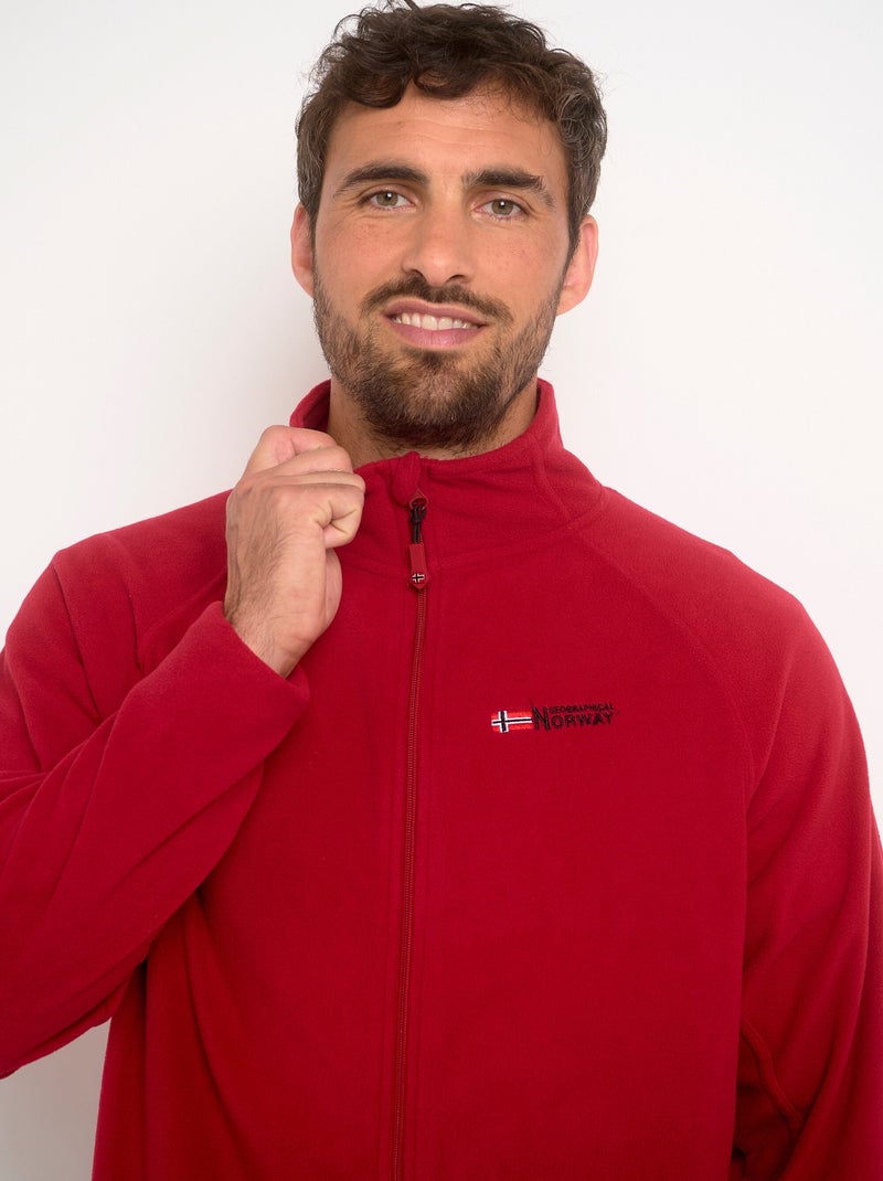 Veste polaire chaude avec col montant Rouge - Kiabi