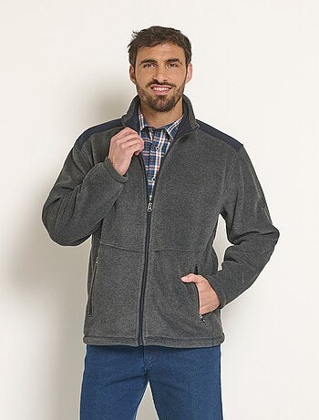 Veste polaire chaude zippée col montant