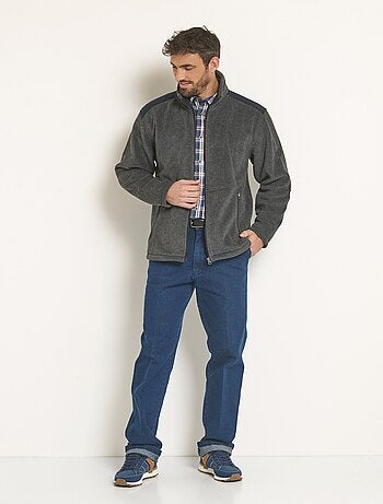 Veste polaire chaude zippée col montant