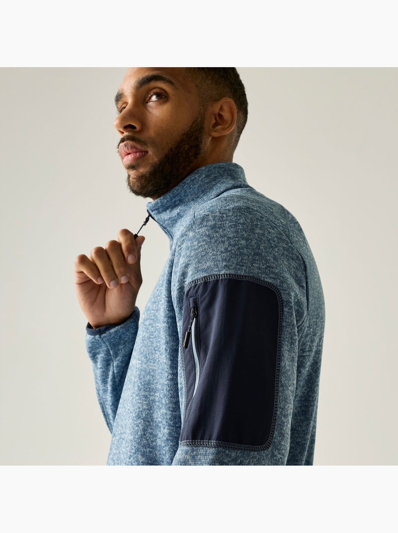 Veste polaire chinée col montant newhill - regatta Bleu turquoise - Kiabi