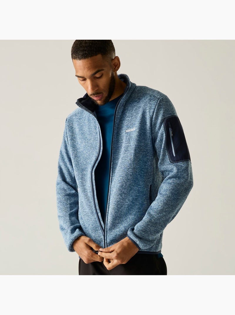 Veste polaire chinée col montant newhill - regatta Bleu turquoise - Kiabi