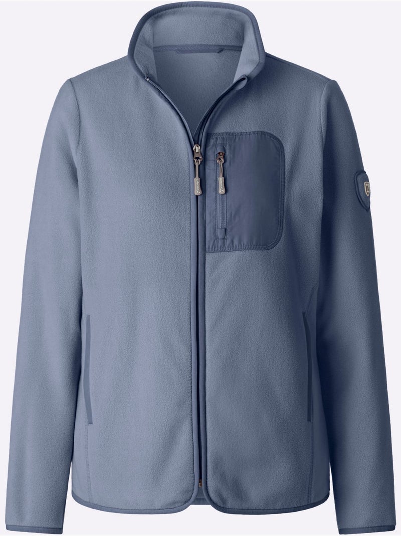 Veste polaire col montant arrondi - taille standard - witt Gris tourterelle - Kiabi