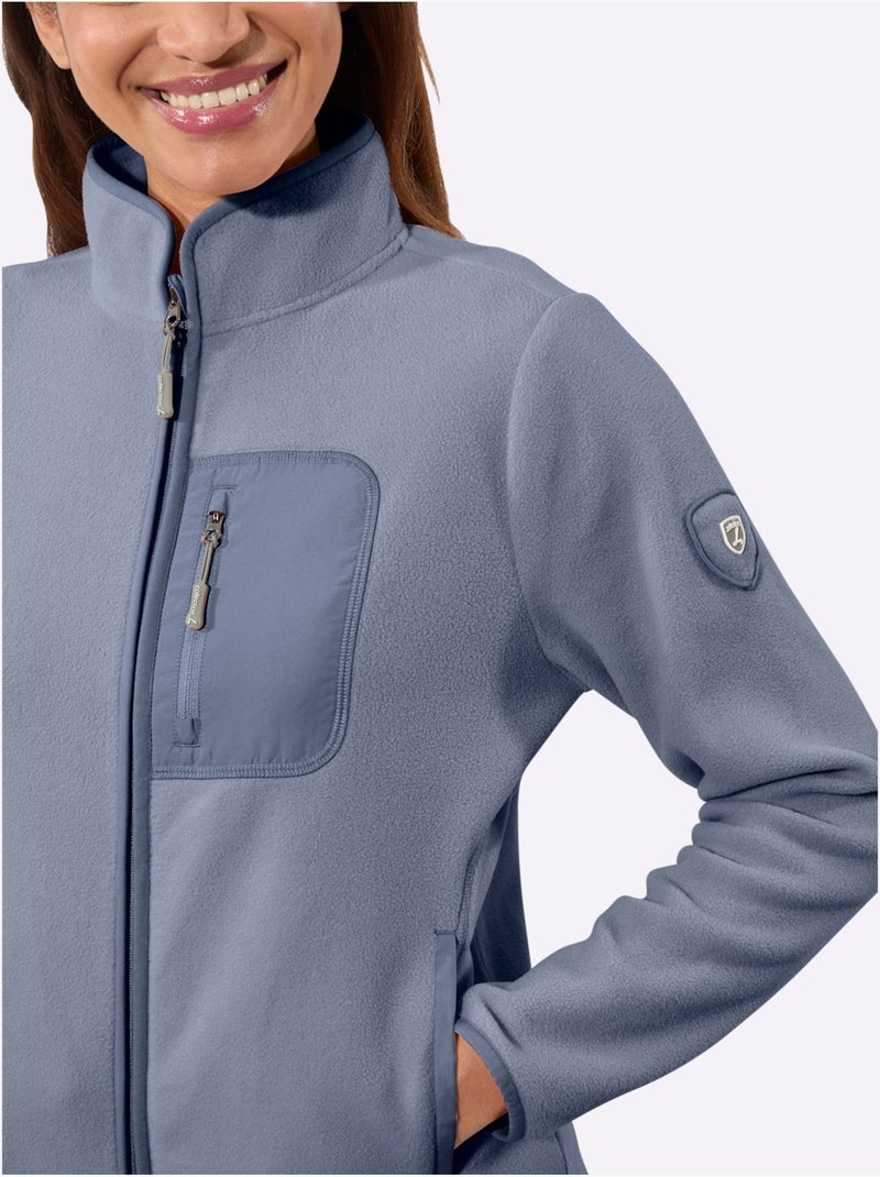 Veste polaire col montant arrondi - taille standard - witt Gris tourterelle - Kiabi