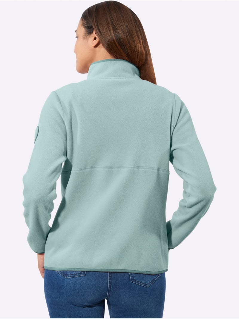 Veste polaire col montant arrondi - taille standard - witt Menthe - Kiabi