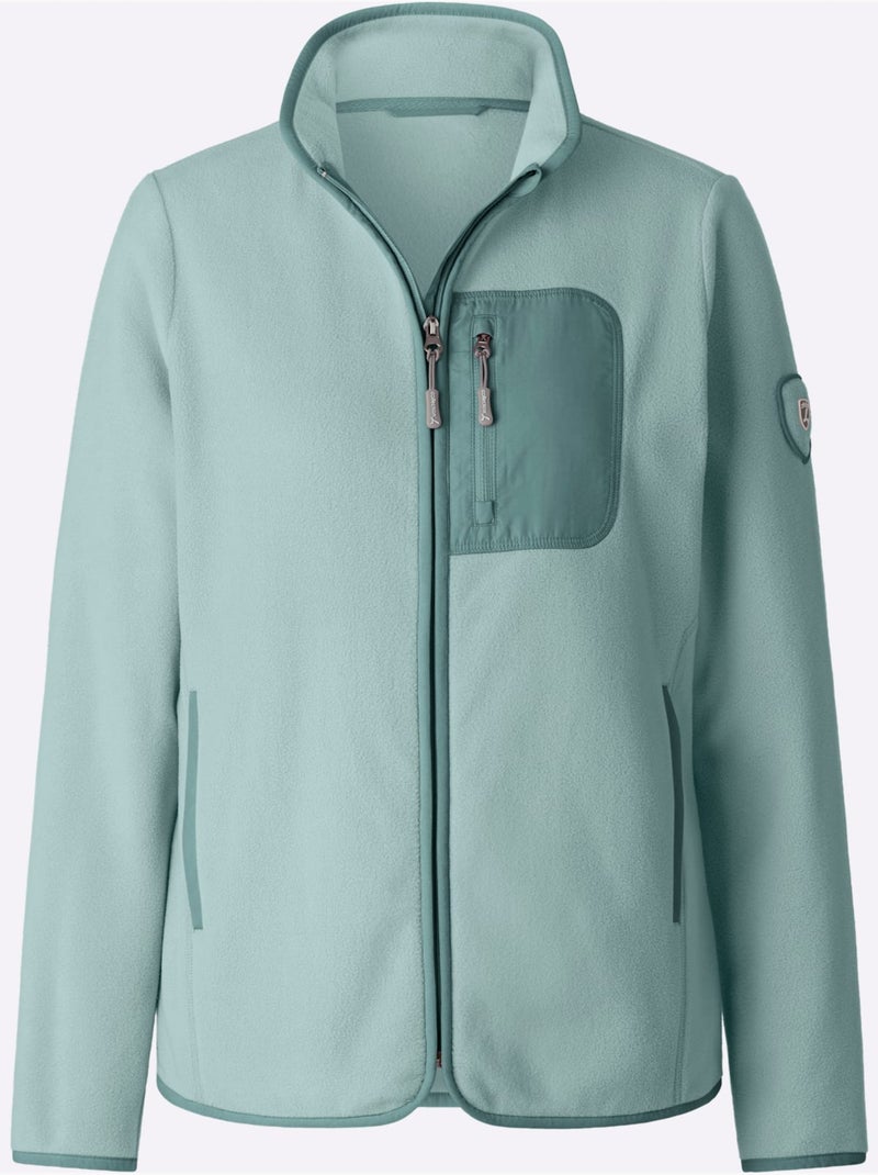 Veste polaire col montant arrondi - taille standard - witt Menthe - Kiabi