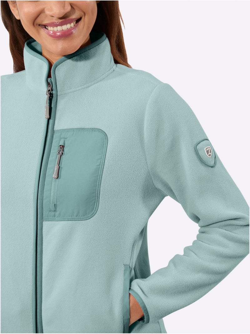 Veste polaire col montant arrondi - taille standard - witt Menthe - Kiabi