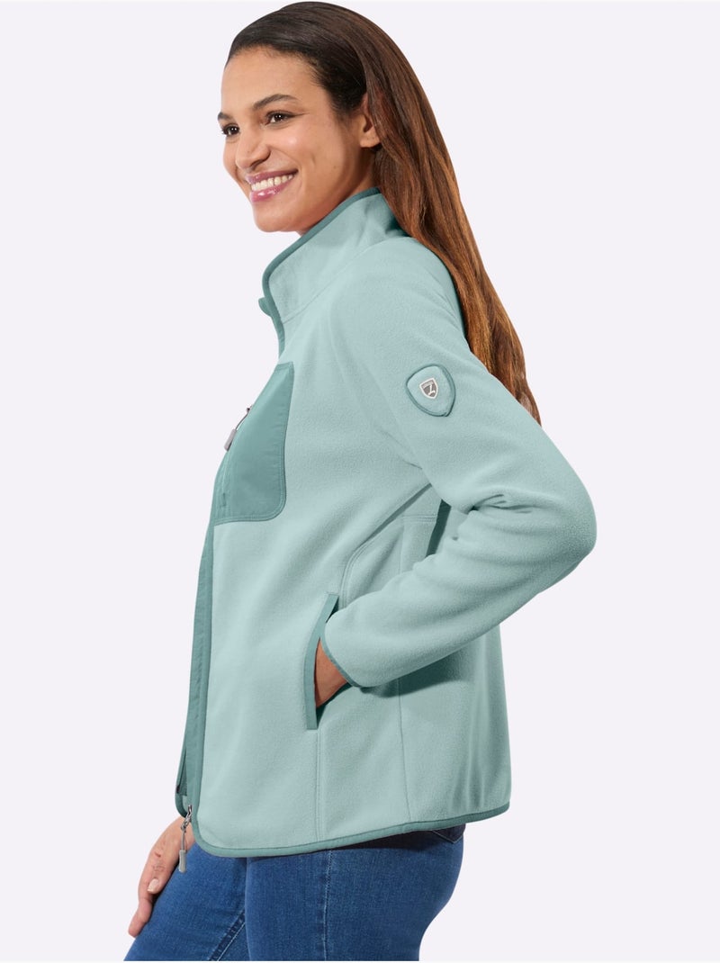 Veste polaire col montant arrondi - taille standard - witt Menthe - Kiabi