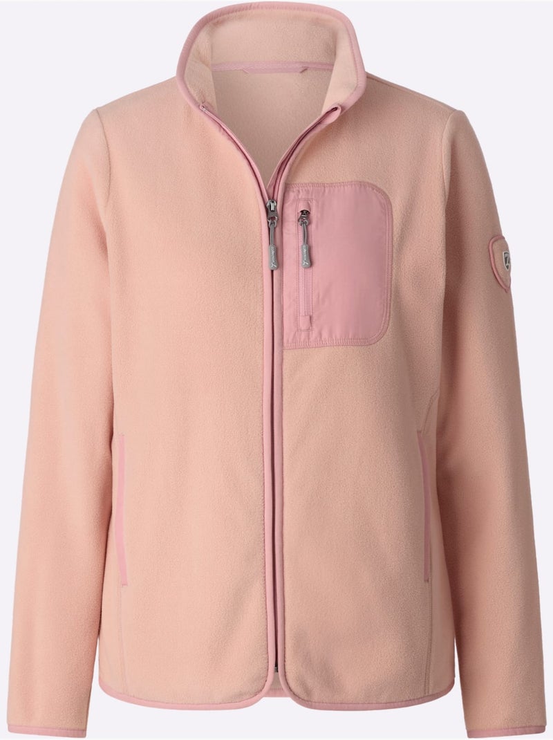 Veste polaire col montant arrondi - taille standard - witt Poudre - Kiabi