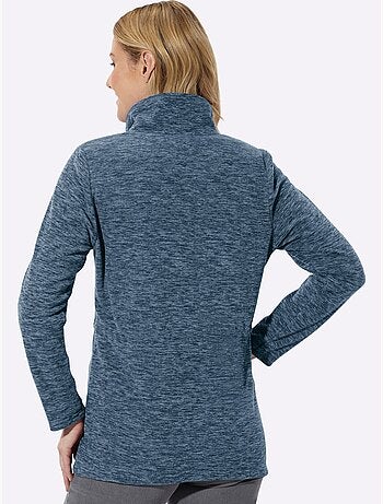 Veste polaire coupe longue affinante - taille standard - moda vilona