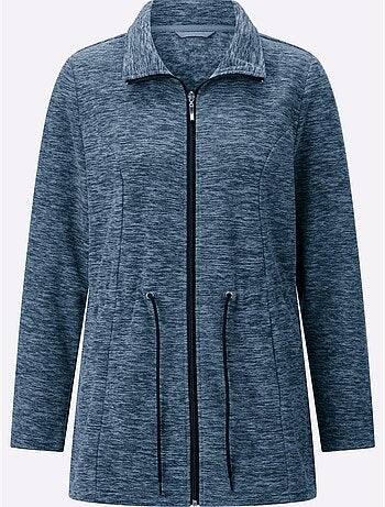 Veste polaire coupe longue affinante - taille standard - moda vilona