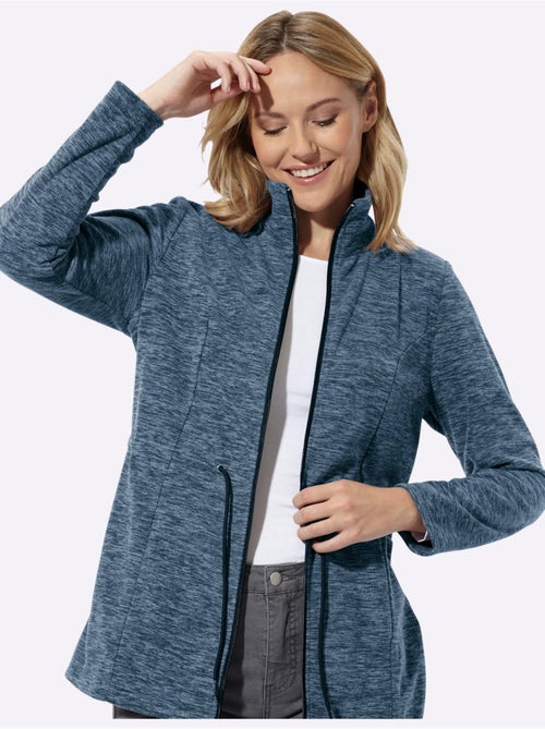 Veste polaire coupe longue affinante - taille standard - moda vilona - Kiabi