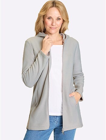 Veste Polaire Coupe Longue Affinante - Taille Standard - Moda Vilona