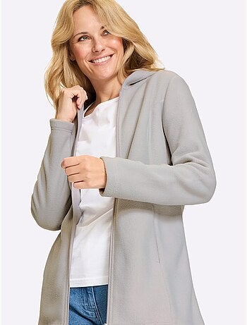 Veste Polaire Coupe Longue Affinante - Taille Standard - Moda Vilona