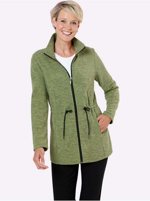 Veste polaire coupe longue affinante - taille standard - moda vilona - Kiabi Veste polaire coupe longue affinante - taille standard - moda vilona - Kiabi