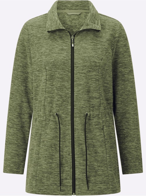 Veste polaire coupe longue affinante - taille standard - moda vilona - Kiabi Veste polaire coupe longue affinante - taille standard - moda vilona - Kiabi