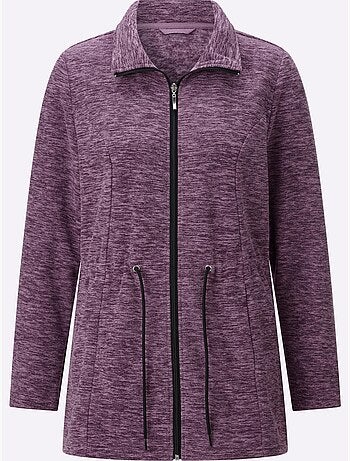 Veste polaire coupe longue affinante - taille standard - moda vilona