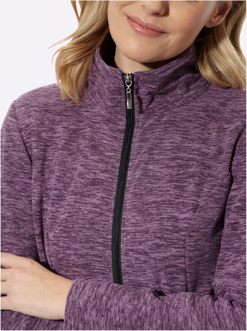 Veste polaire coupe longue affinante - taille standard - moda vilona - Kiabi Veste polaire coupe longue affinante - taille standard - moda vilona - Kiabi