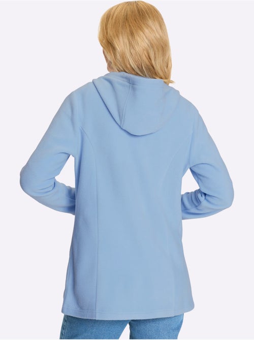 Veste polaire coupe longue avec capuche et poches latérales - Taille standard - Moda Vilona - Kiabi