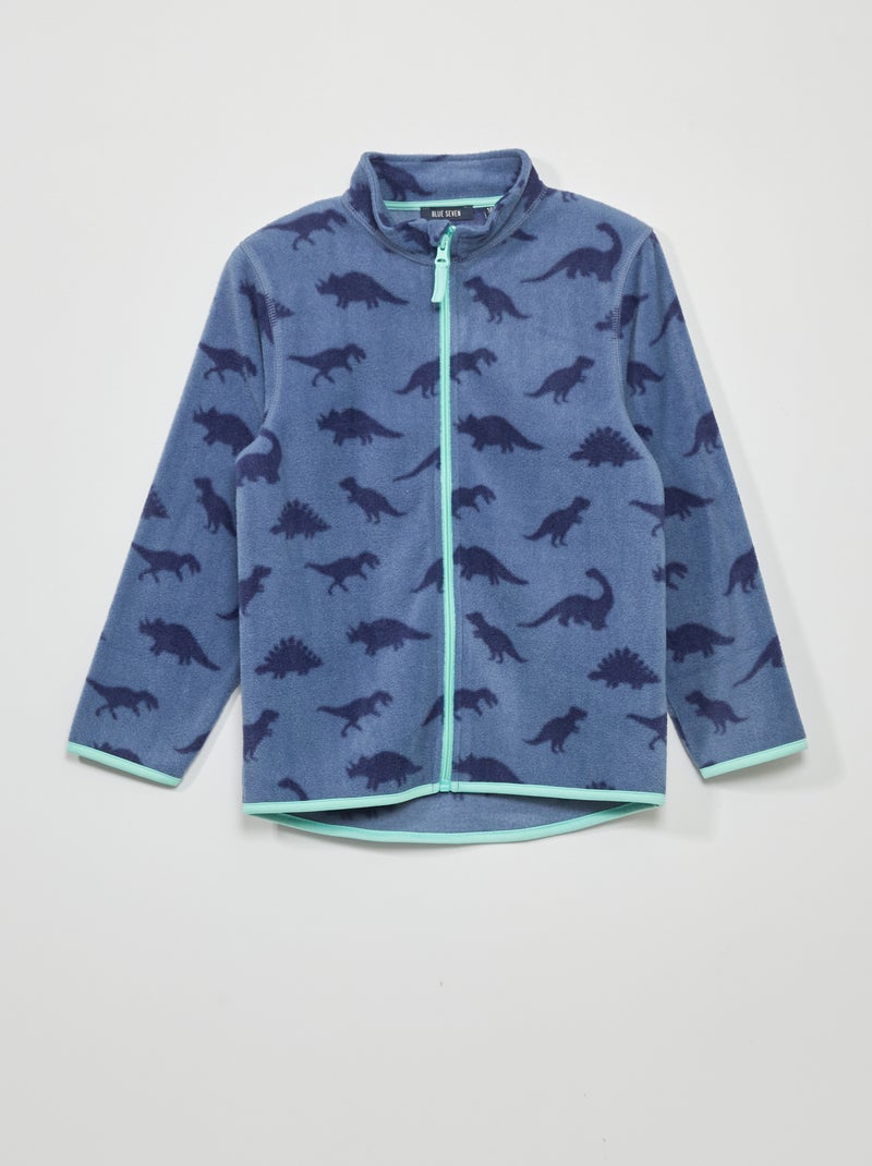 Veste polaire 'dinosaure' bleu - Kiabi