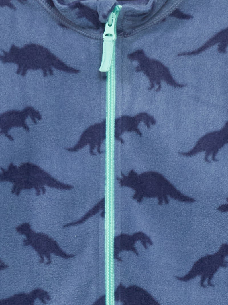 Veste polaire 'dinosaure' bleu - Kiabi