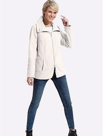 Veste polaire douce à col réglable et poches cousues - taille standard - moda vilona