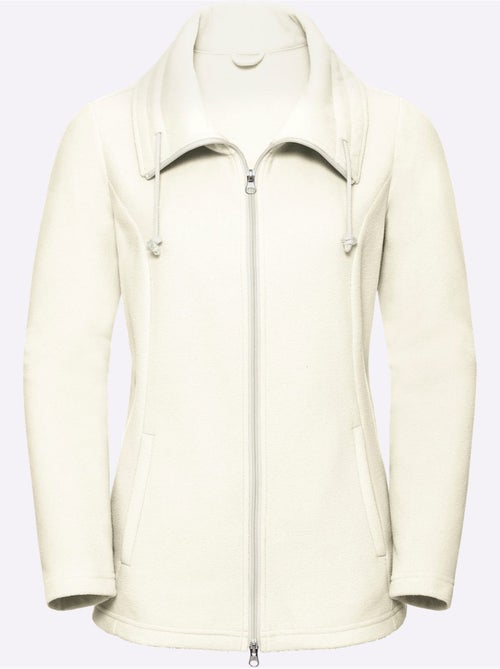 Veste polaire douce à col réglable et poches cousues - taille standard - moda vilona - Kiabi Veste polaire douce à col réglable et poches cousues - taille standard - moda vilona - Kiabi