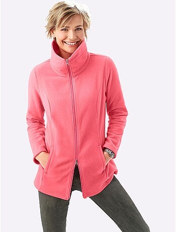 Veste polaire douce à col réglable et poches cousues - taille standard - moda vilona