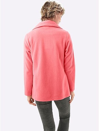 Veste polaire douce à col réglable et poches cousues - taille standard - moda vilona