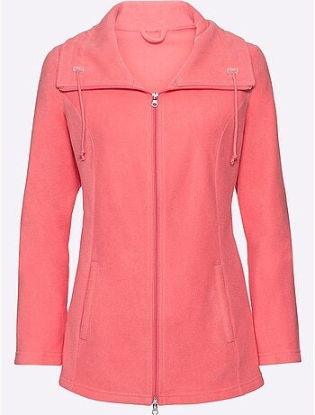 Veste polaire douce à col réglable et poches cousues - taille standard - moda vilona