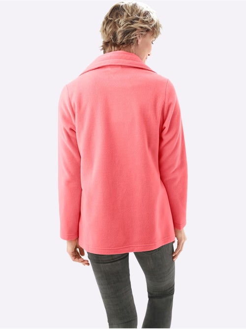 Veste polaire douce à col réglable et poches cousues - taille standard - moda vilona - Kiabi Veste polaire douce à col réglable et poches cousues - taille standard - moda vilona - Kiabi
