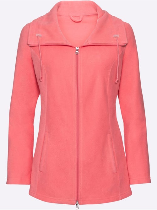 Veste polaire douce à col réglable et poches cousues - taille standard - moda vilona - Kiabi Veste polaire douce à col réglable et poches cousues - taille standard - moda vilona - Kiabi