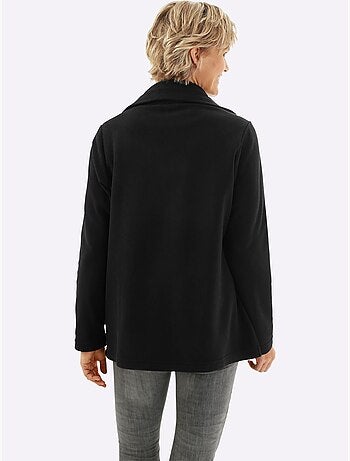 Veste polaire douce à col réglable et poches cousues - taille standard - moda vilona