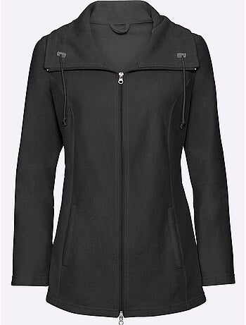 Veste polaire douce à col réglable et poches cousues - taille standard - moda vilona