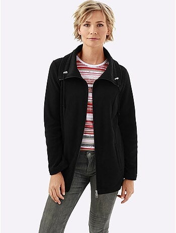 Veste polaire douce à col réglable et poches cousues - taille standard - moda vilona