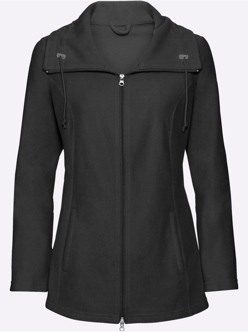 Veste polaire douce à glissière double et col réglable - taille standard - moda vilona - Kiabi