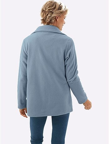 Veste polaire douce à col réglable et poches cousues - taille standard - moda vilona