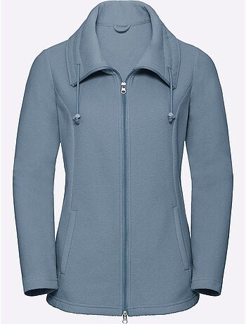 Veste polaire douce à col réglable et poches cousues - taille standard - moda vilona