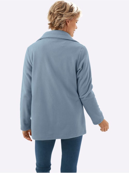 Veste polaire douce avec col à revers et poches zippées - taille standard - moda vilona - Kiabi