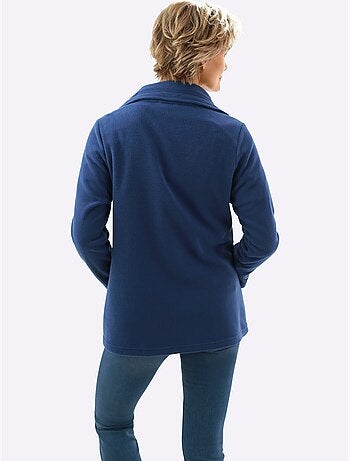 Veste polaire douce à col réglable et poches cousues - taille standard - moda vilona