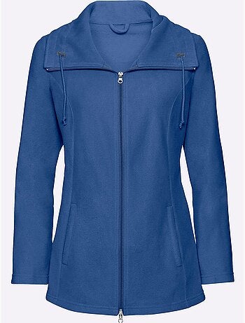Veste polaire douce à col réglable et poches cousues - taille standard - moda vilona