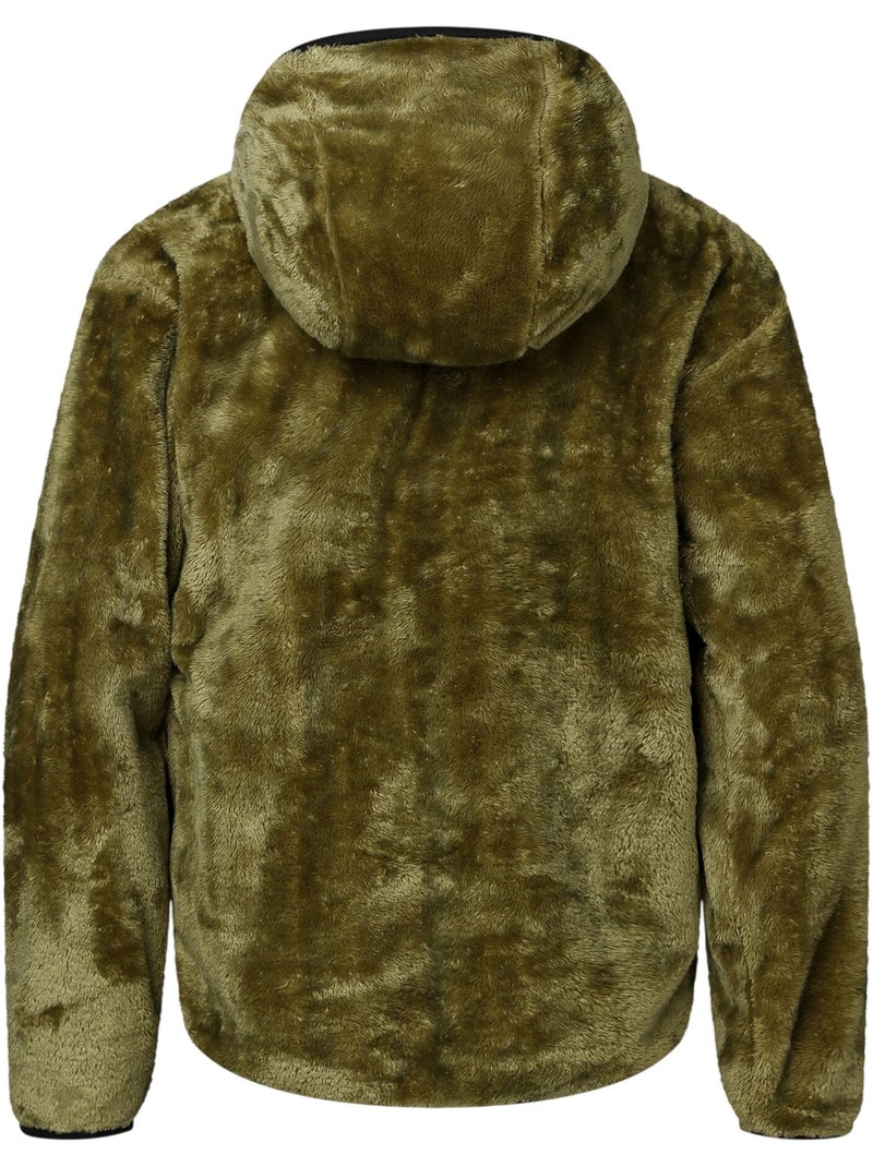 Veste polaire duveteuse à capuche motif/style détail contrasté powder - dare 2b Noir Kaki - Kiabi