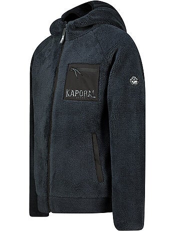 Veste polaire en sherpa à capuche udaforaf – kaporal
