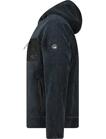 Veste polaire en sherpa à capuche udaforaf – kaporal