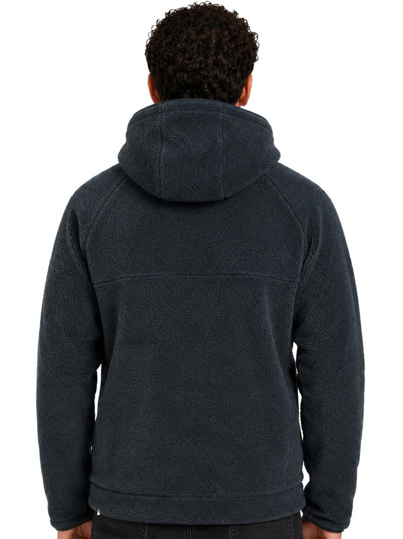 Veste polaire en sherpa à capuche udaforaf – kaporal Bleu marine - Kiabi